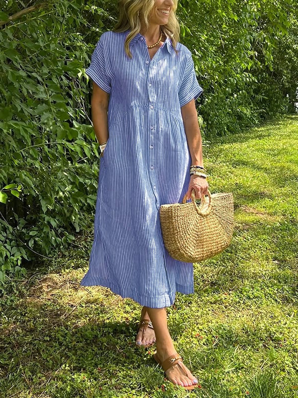 Selma Women's Striped Shirt - front view