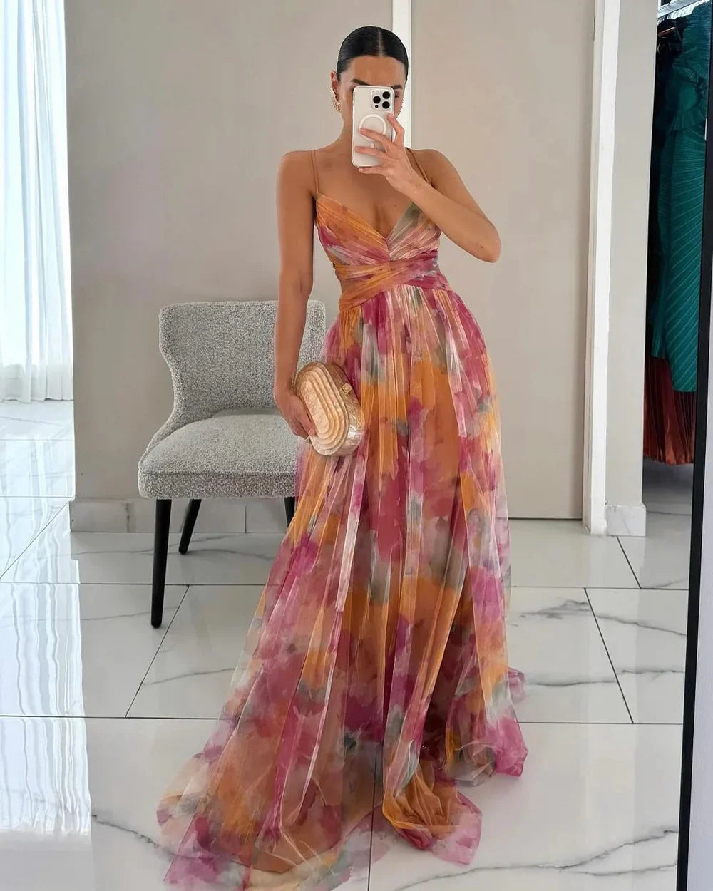 Kaia Women's Floral Maxi Dress - front view