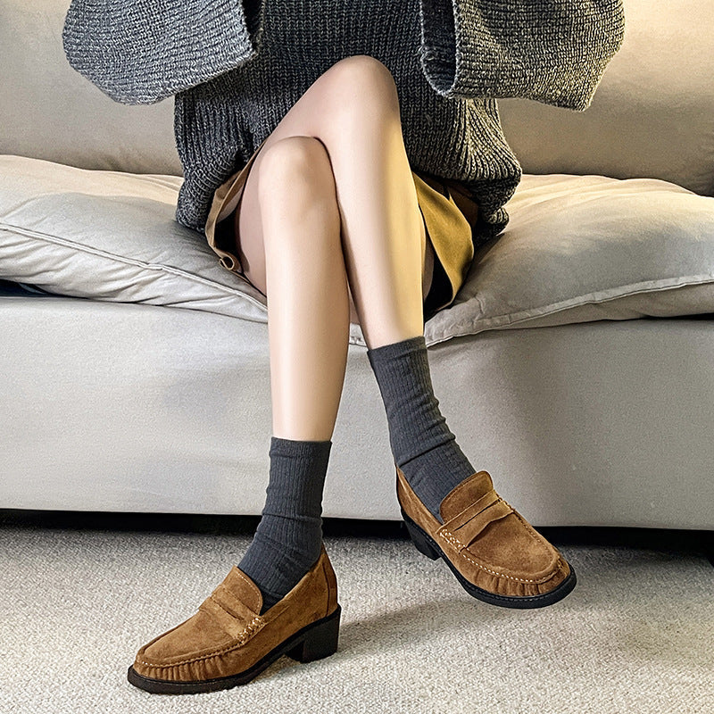 Maren Women's Suede Loafers - styled view