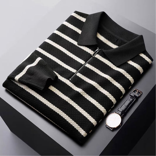 Tobias Men's Striped Shirt - front view