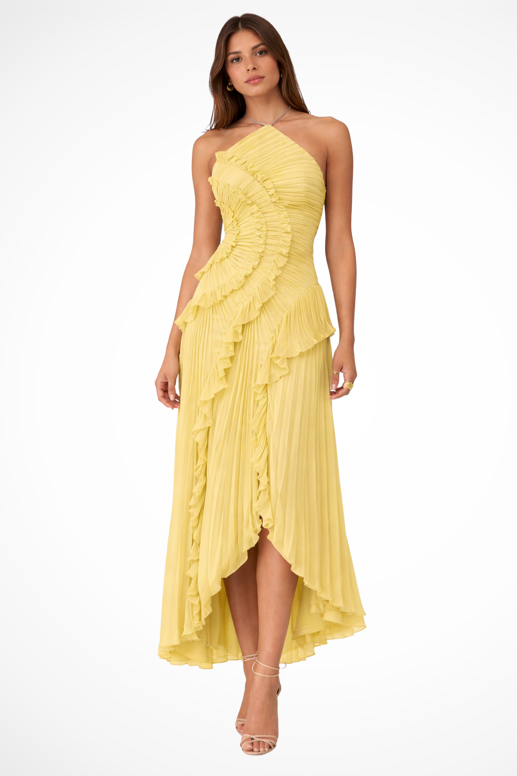Yvette Women's Ruffled Dress - styled view