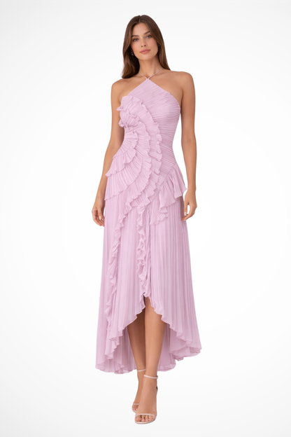 Yvette Women's Ruffled Dress - back view