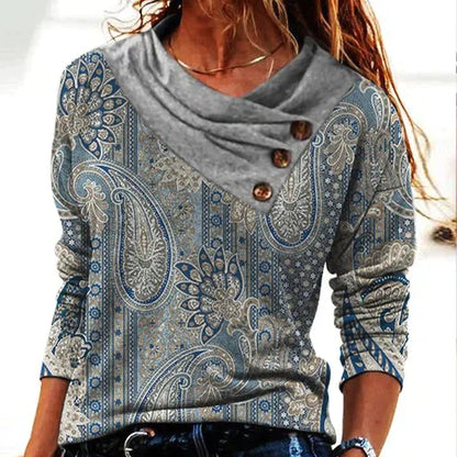 Freya Women's Printed Blouse - front view