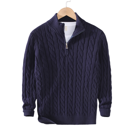 Auden Men's Cable Knit Sweater - styled view