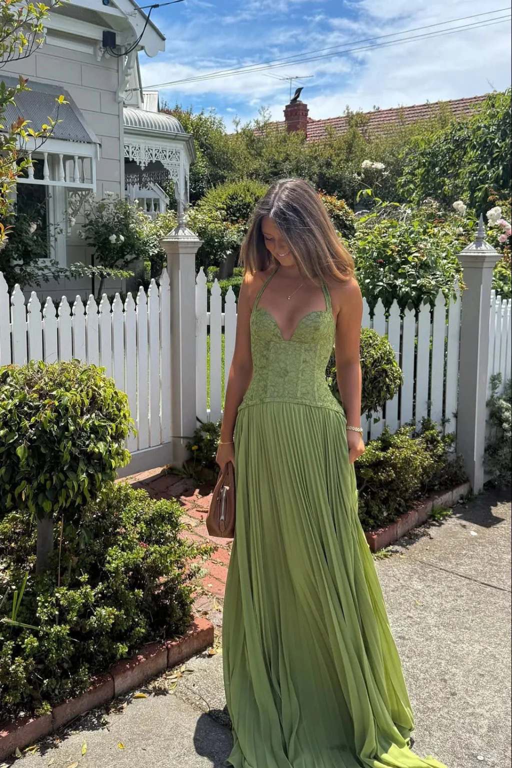 Tilda Women's Pleated Maxi Dress - back view
