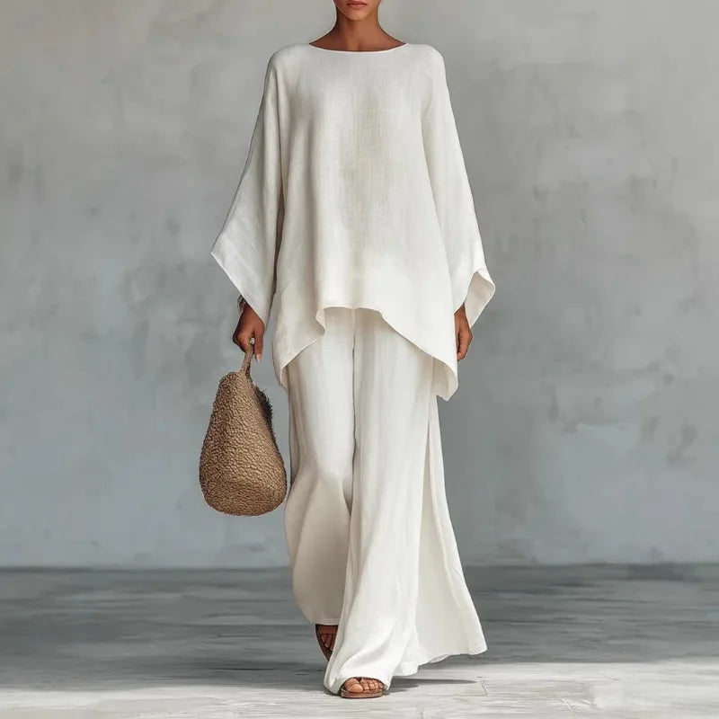 Thea Women's Linen Linen Resort | Black, White
