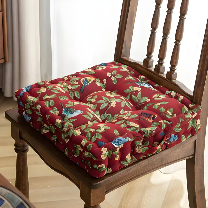 Wren Whimsical Bird Leaf Cushion | Soft Cover, Living Room