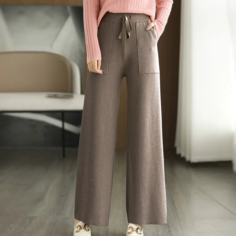 Saskia Women's Wool Pant - full-length view