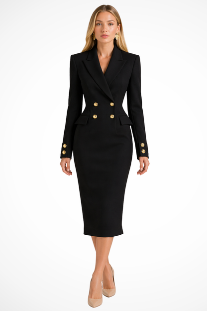 Violette Women's Midi Dress - fabric and finish detail