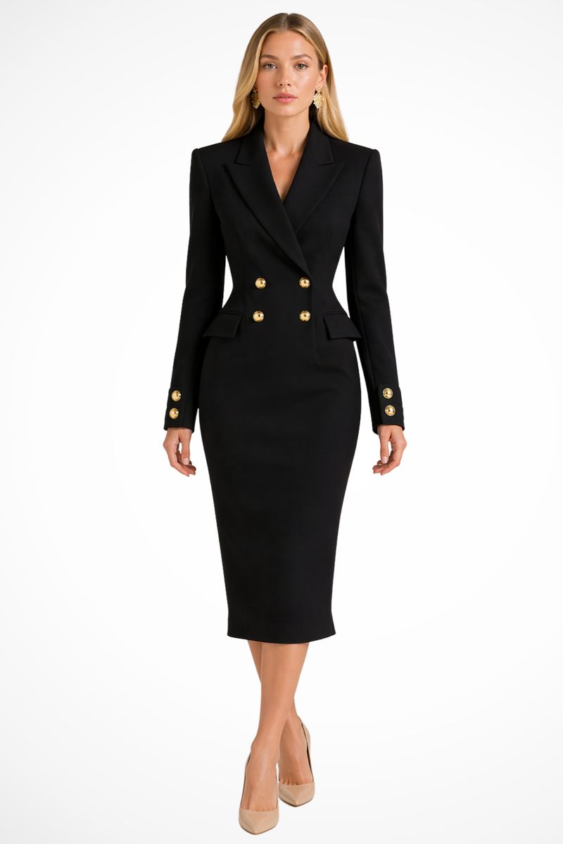 Violette Women's Midi Dress - fabric and finish detail
