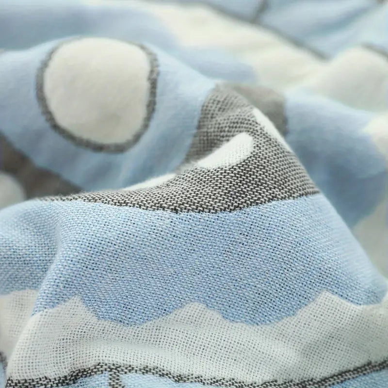 Santorini Mandala Cotton Blanket