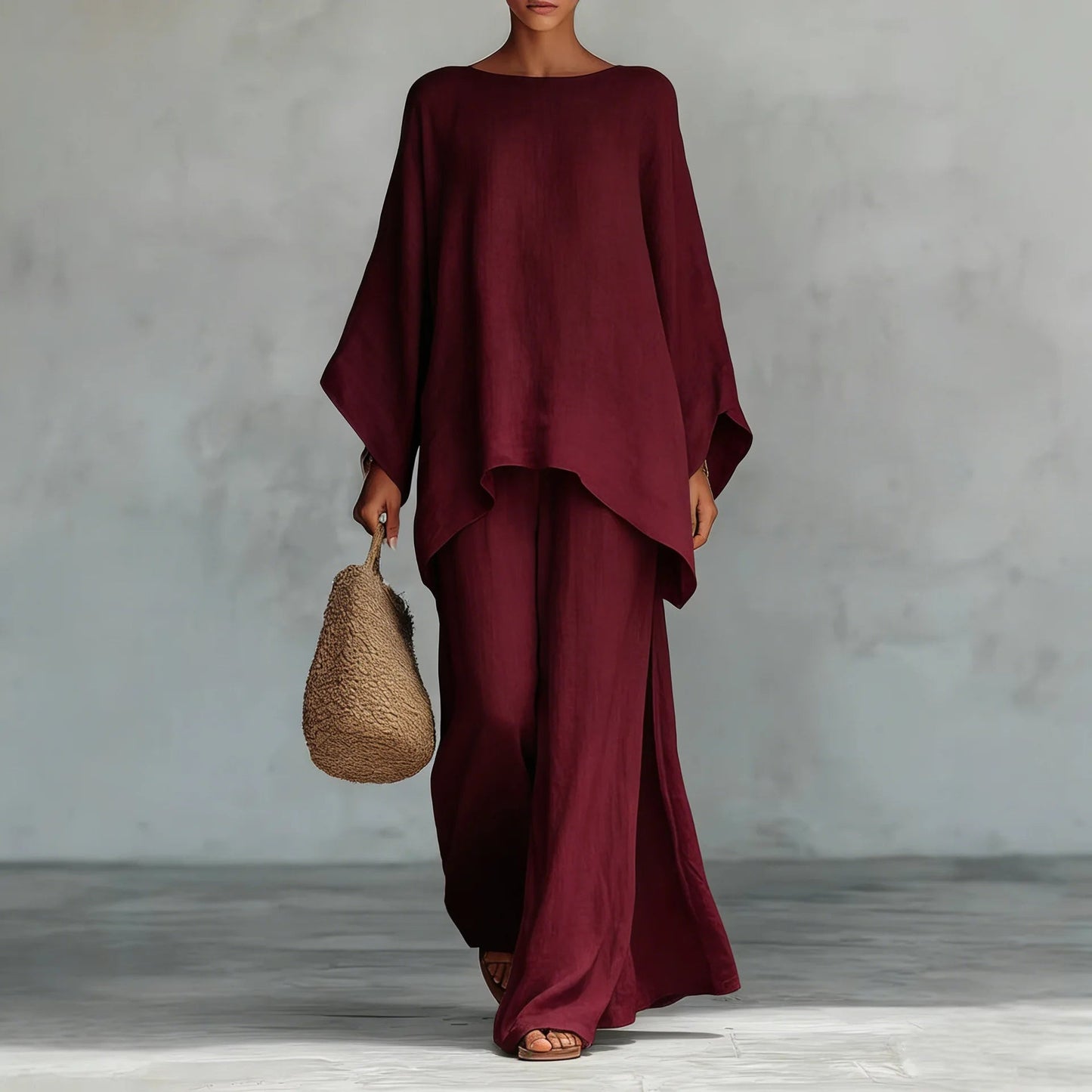 Thea Women's Linen Linen Resort - back view