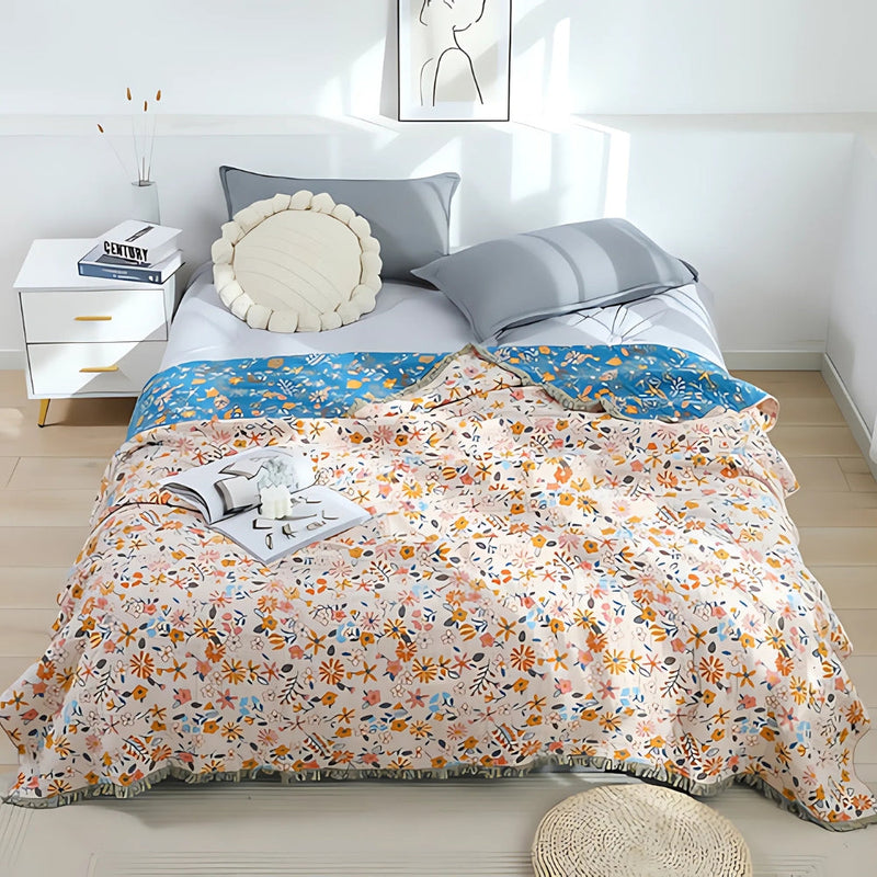 Ember Daisy Dreamer Reversible Tassel Blanket | Tassel Trim, Reversible