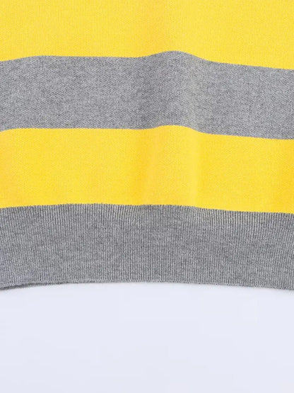 Tallulah Women's Striped Knit Polo - back view