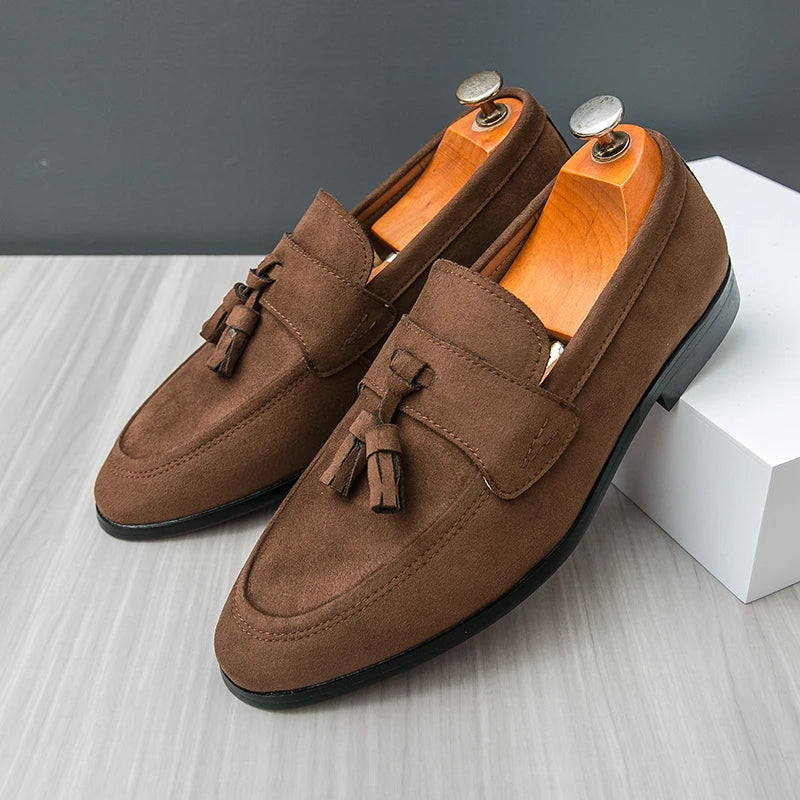 Fleur Women's Suede Loafers - close-up detail