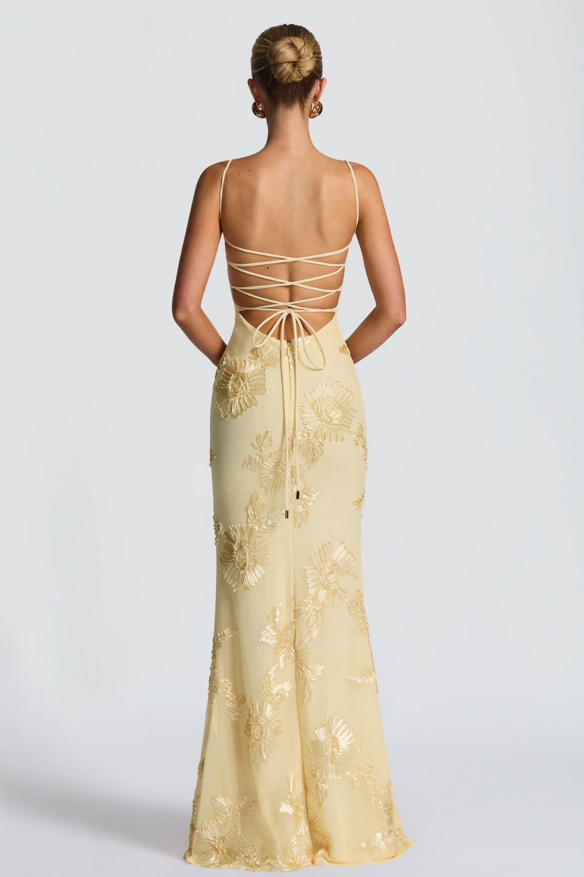Harlow Women's Floral Maxi Dress - fabric and finish detail