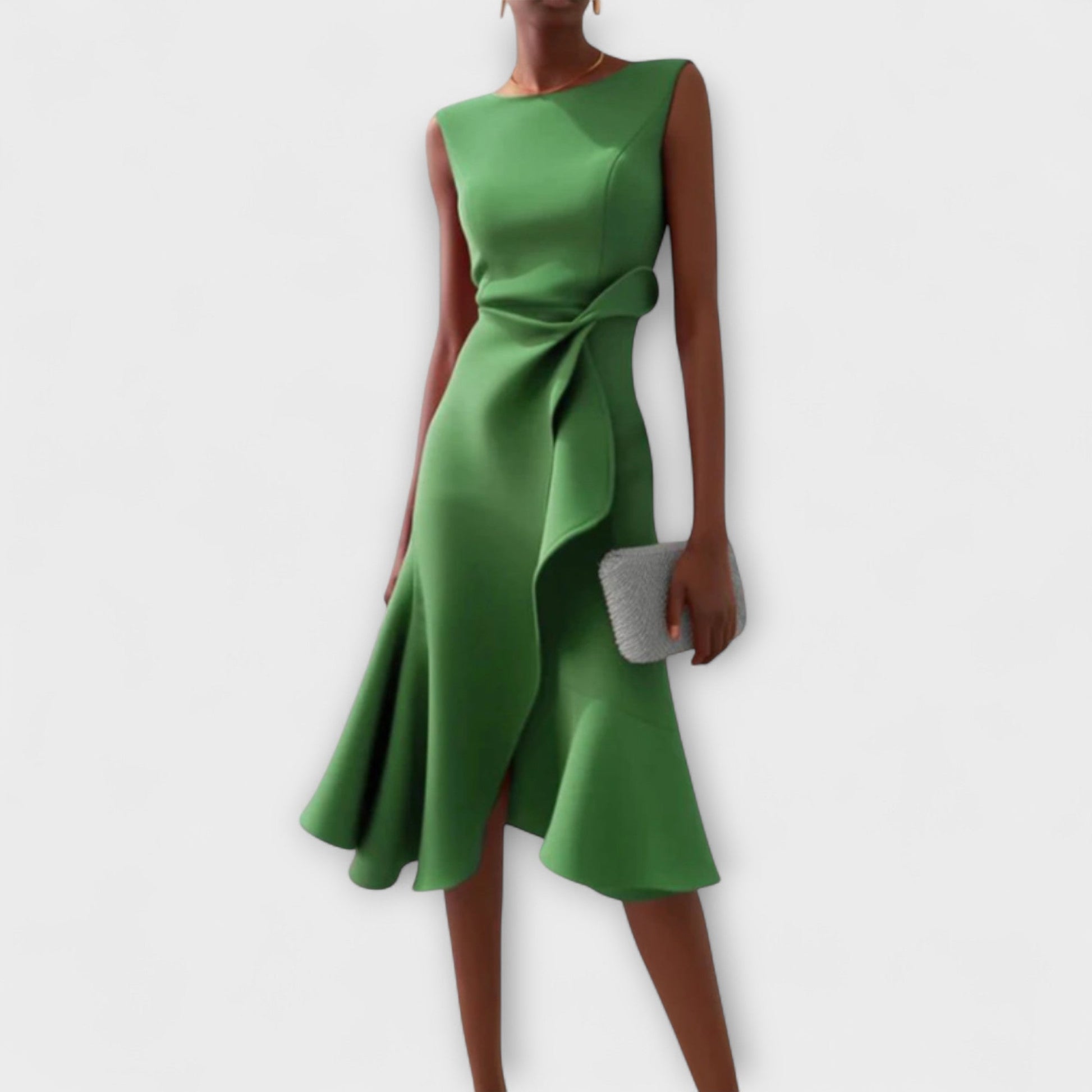 Anouk Women's Asymmetric Midi Dress - close-up detail