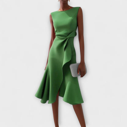 Anouk Women's Asymmetric Midi Dress - close-up detail