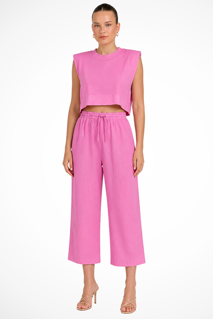 Vienna Women's Wide Leg Trousers - flat lay