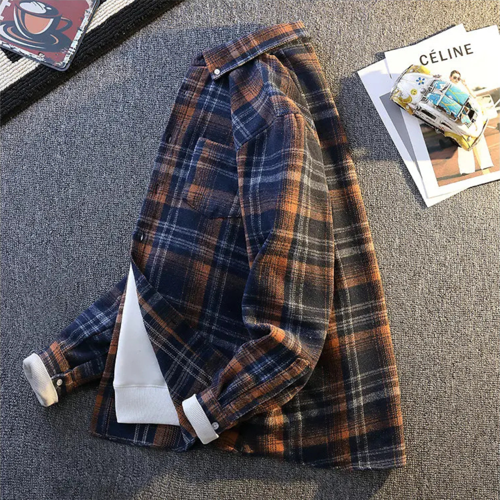 Kira Women's Plaid Shirt - close-up detail