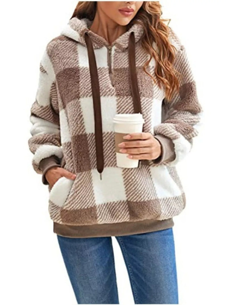 Faye Women's Plaid Sweater - back view
