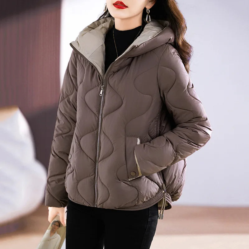 Odette Women's Quilted Puffer Jacket - flat lay