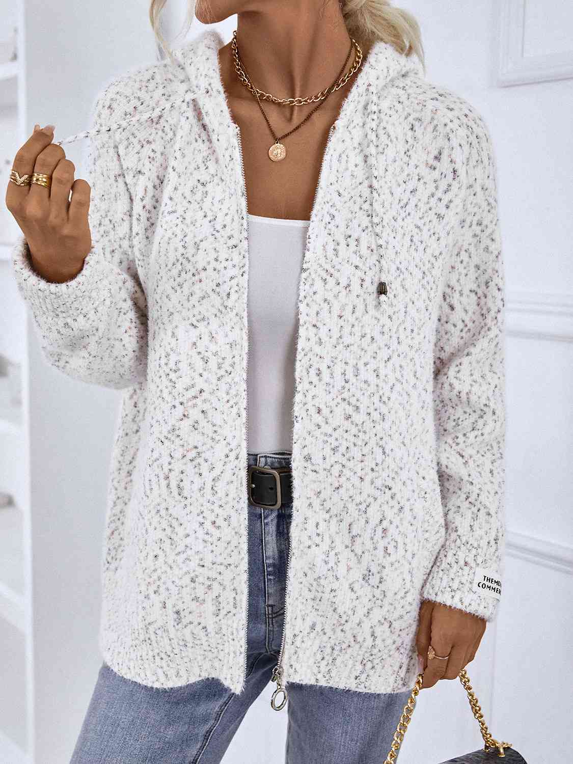 Juno Women's Cardigan - fabric and finish detail