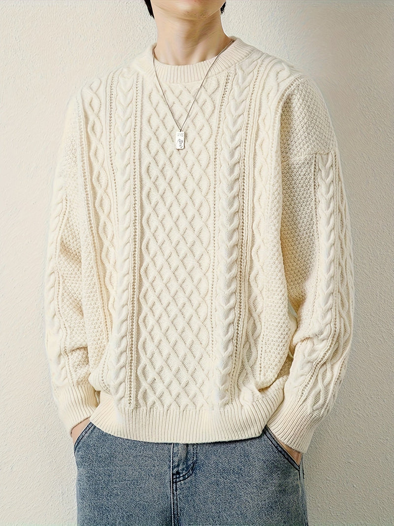 Rowan Women's Cable Knit Sweater - flat lay