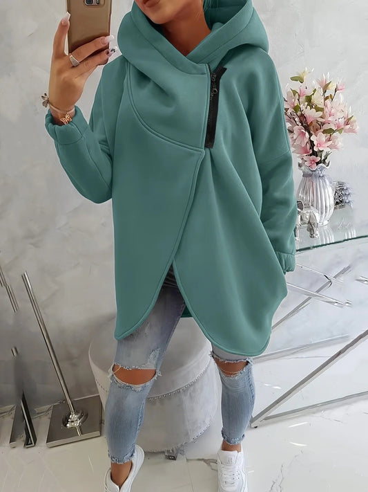Mira Women's Asymmetric Hoodie - front view