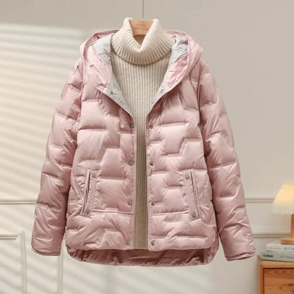 Ruby Women's Puffer Jacket - fabric and finish detail