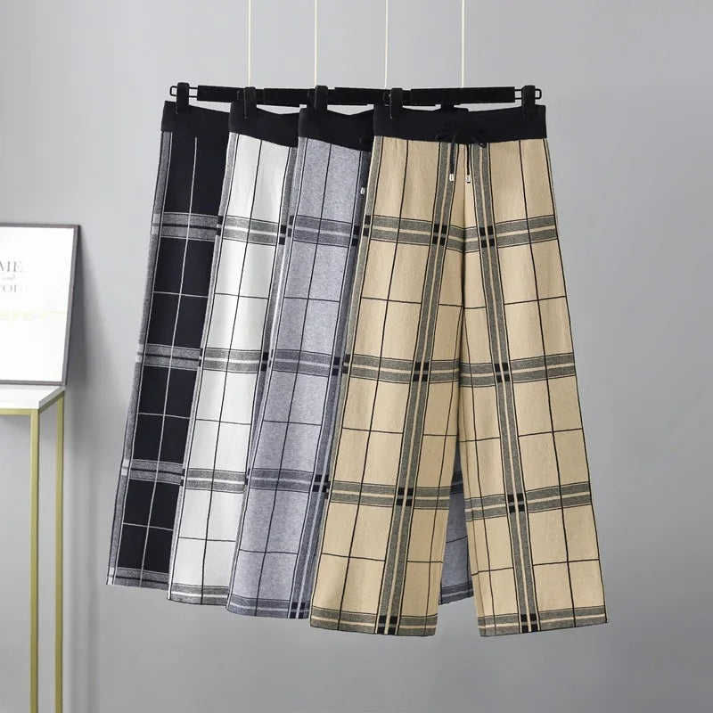 Edith Women's Plaid Trousers - front view