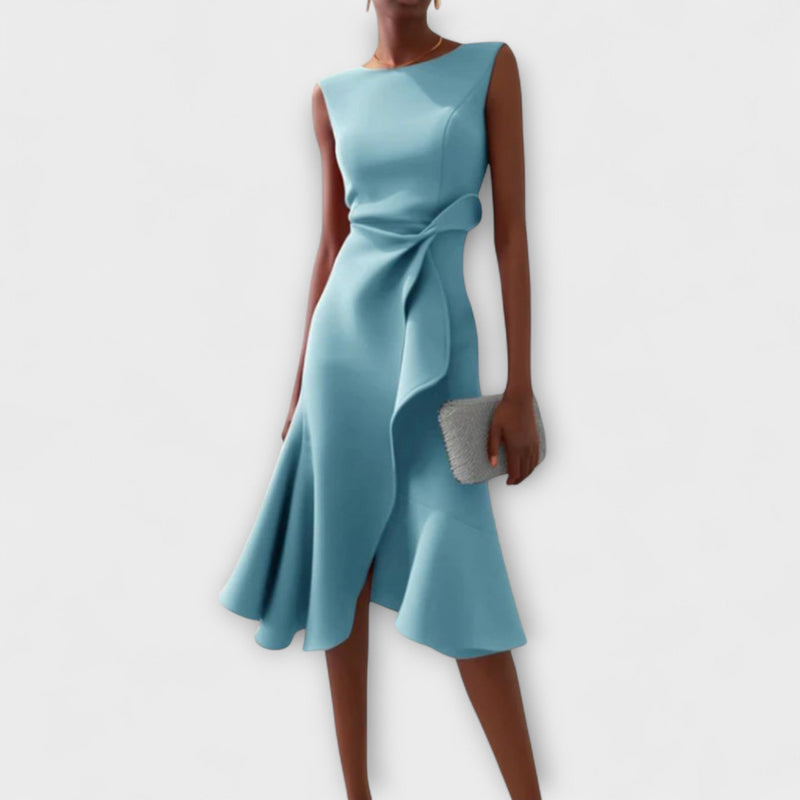 Anouk Women's Asymmetric Midi Dress - back view