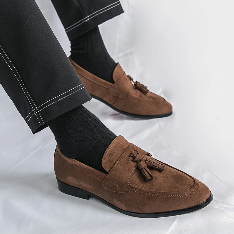 Fleur Women's Suede Loafers - flat lay