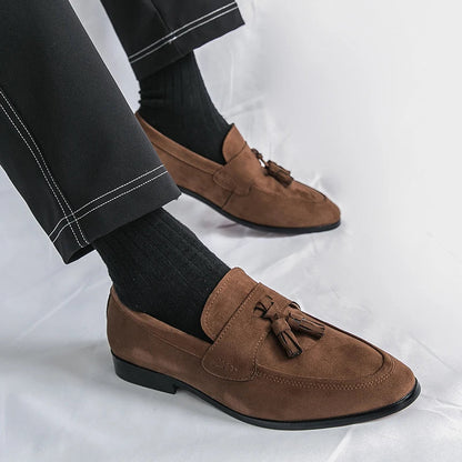 Fleur Women's Suede Loafers - flat lay