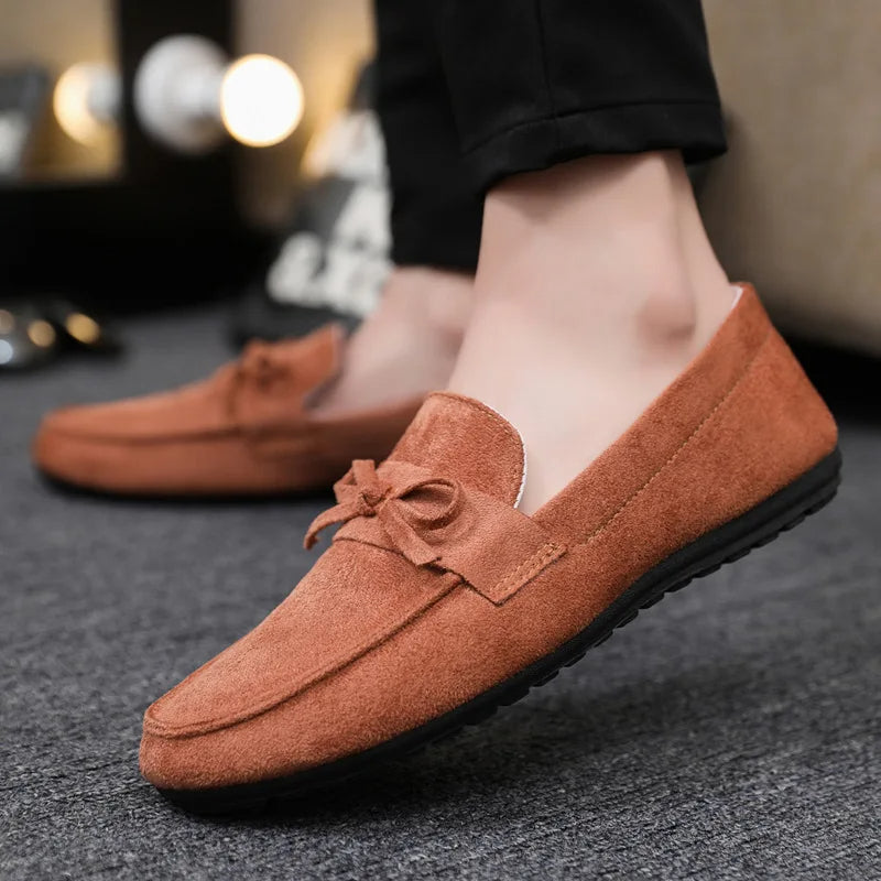 Faye Women's Suede Loafers - close-up detail