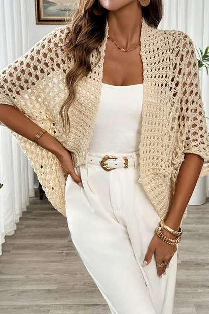 Maya Women's Crochet Cardigan - close-up detail