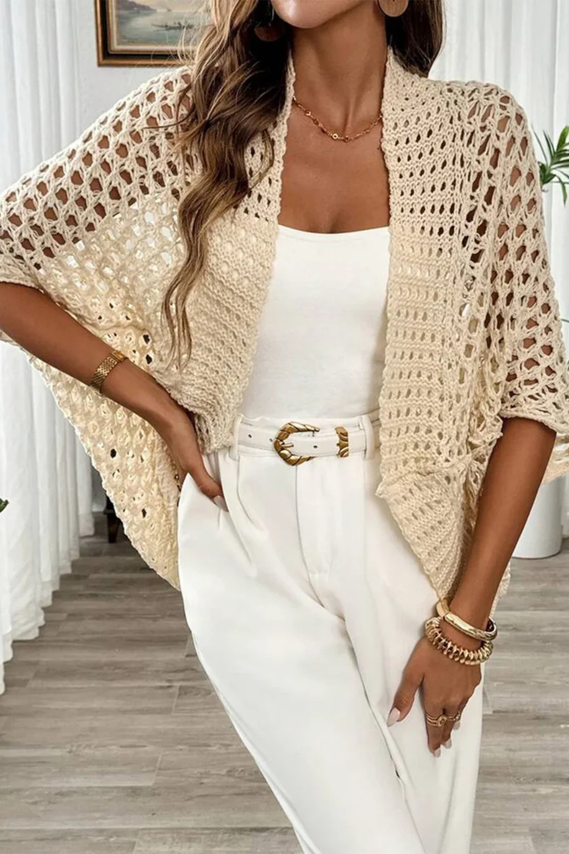Maya Women's Crochet Cardigan - close-up detail