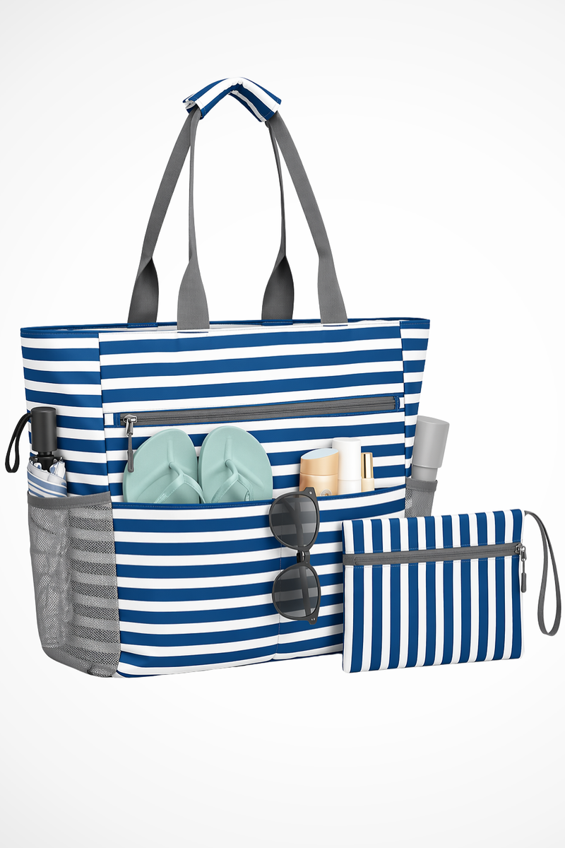 Kira Women's Oversized Tote Bag | Striped