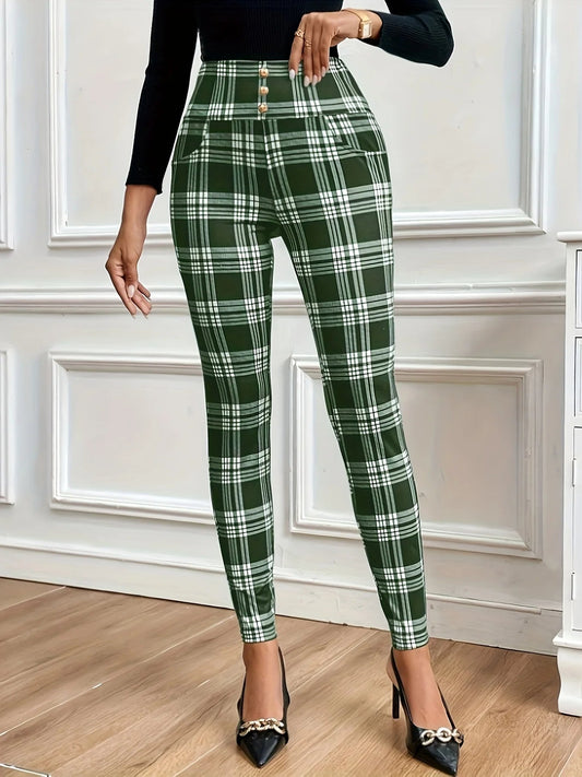 Odette Women's Plaid Leggings - front view