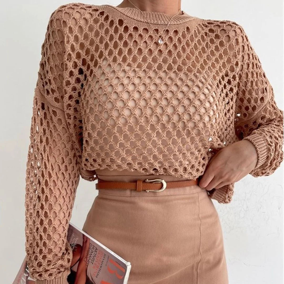 Perla Women's Top - fabric and finish detail