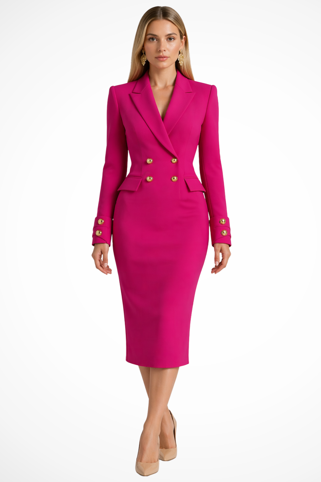 Violette Women's Midi Dress - full-length view
