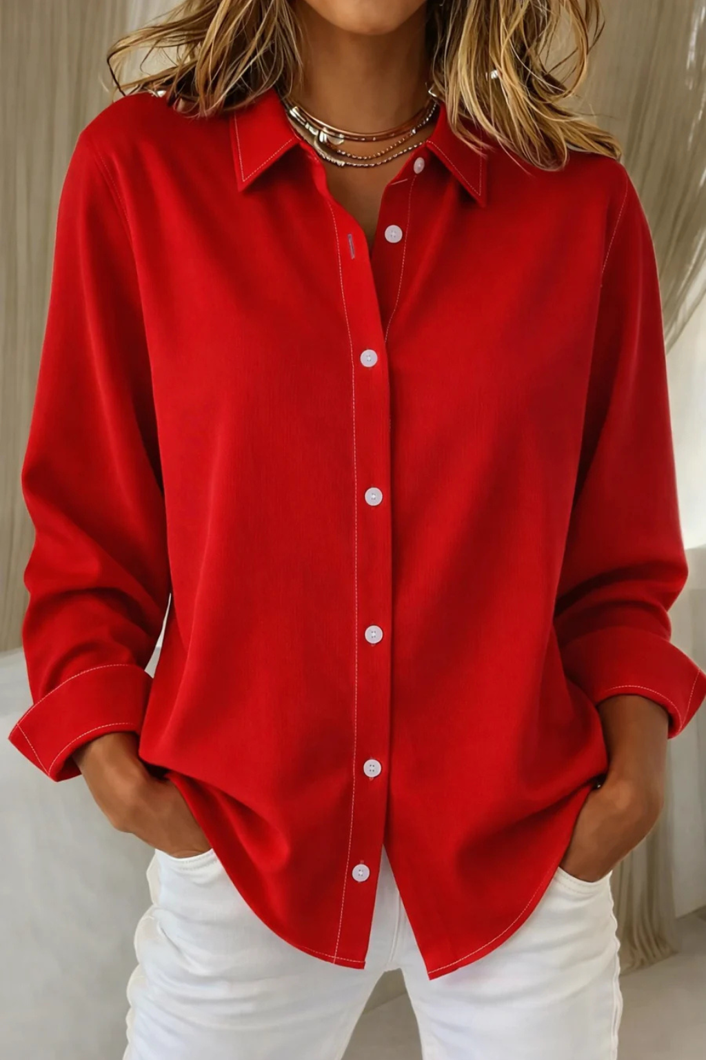Xanthe Women's Shirt - close-up detail