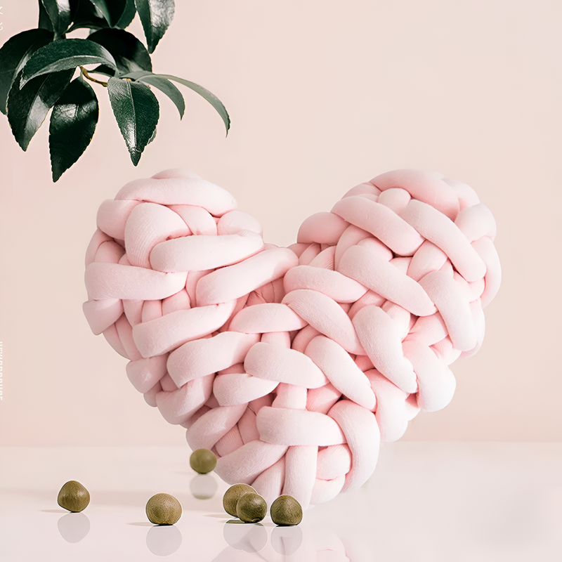 Plush Knotted Heart Shape Cushions | Plush, Living Room