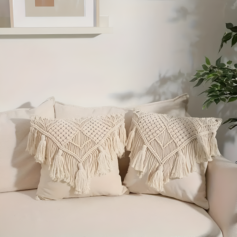 Vintage Macrame Cushion Cover | Vintage, Living Room
