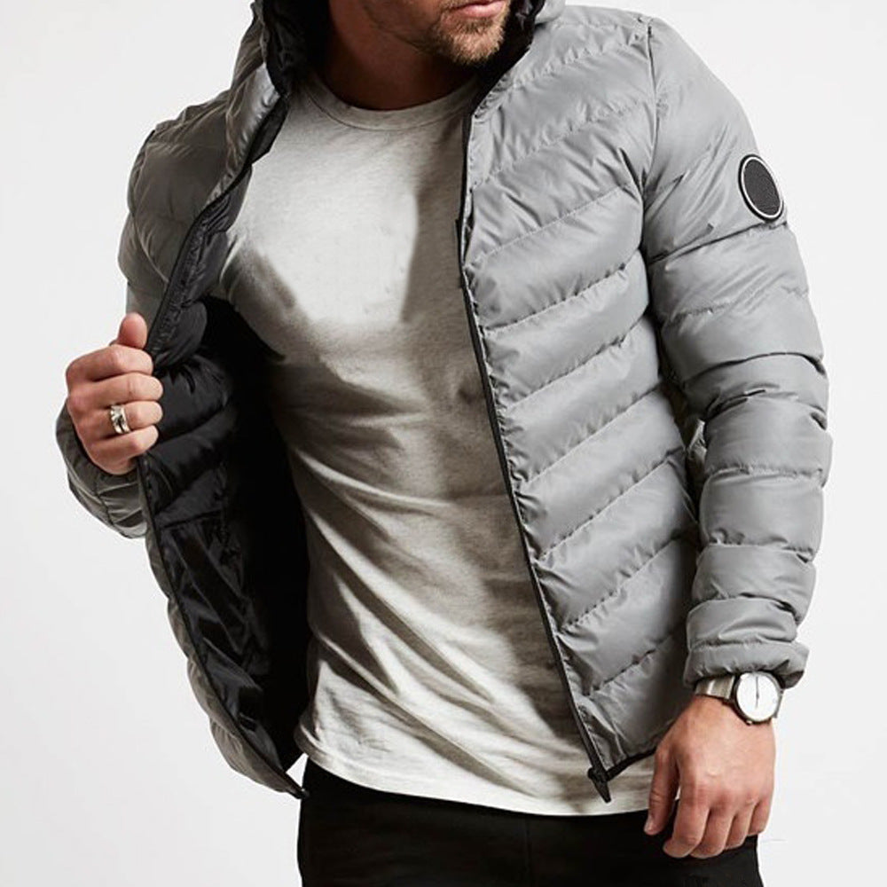 Theo Men's Puffer Jacket - full-length view