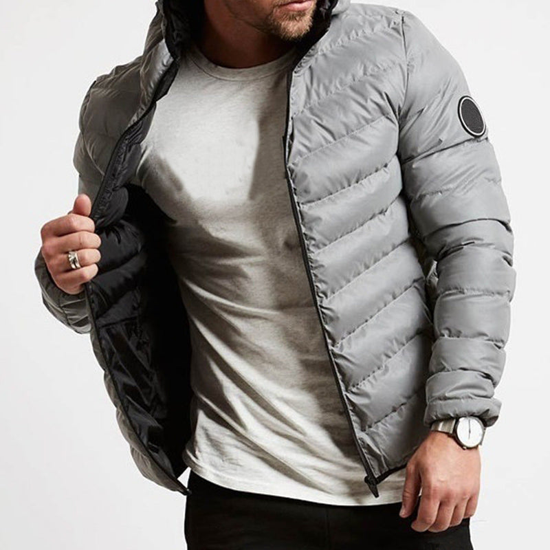 Theo Men's Puffer Jacket - full-length view