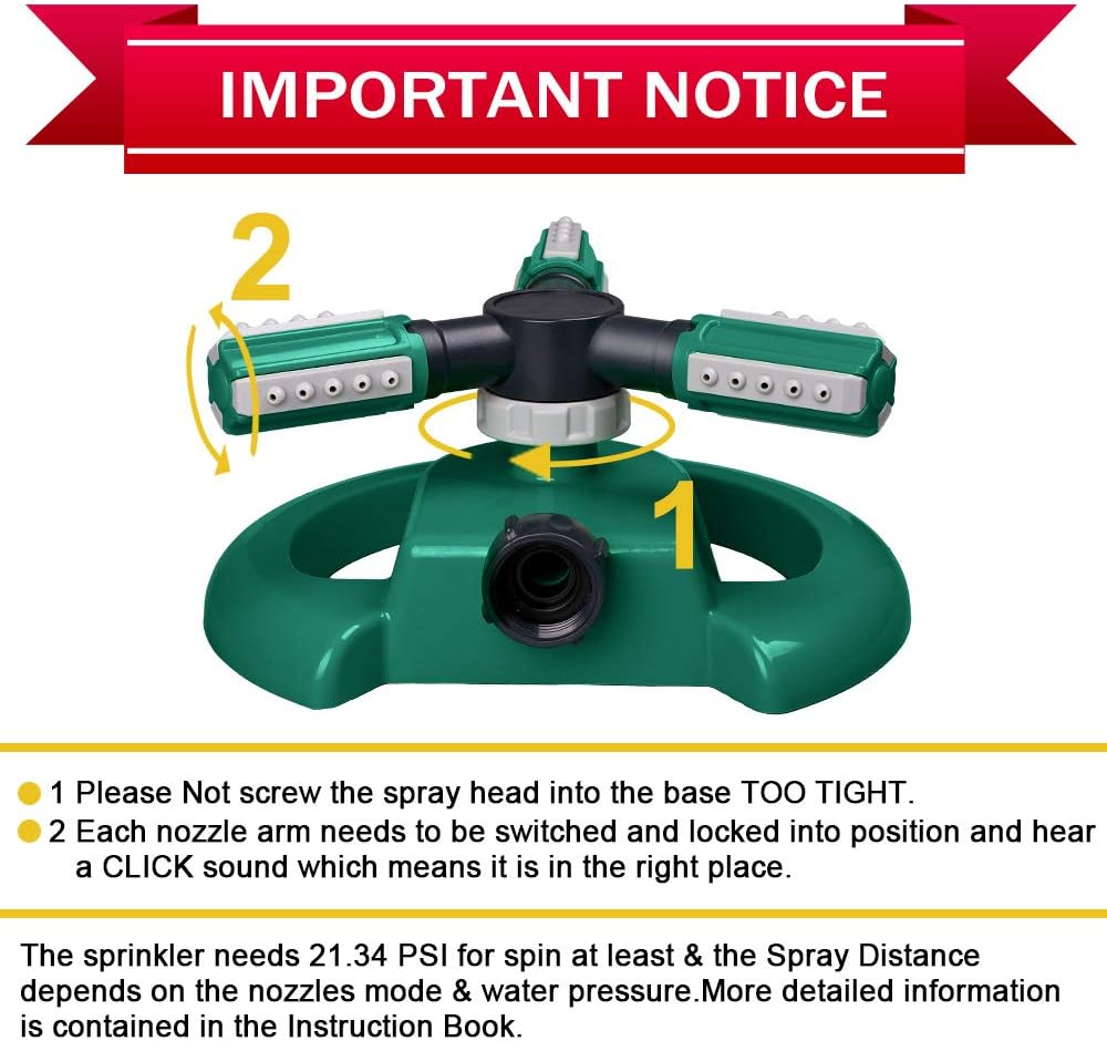 Dune Portable Water Sprinkler - full-length view