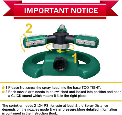 Dune Portable Water Sprinkler - full-length view