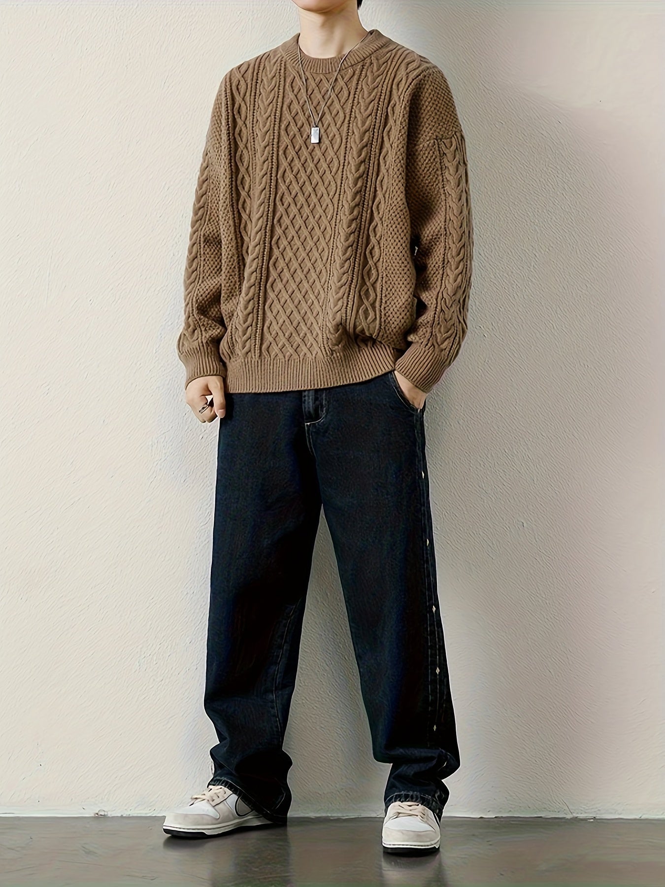 Rowan Women's Cable Knit Sweater - full-length view