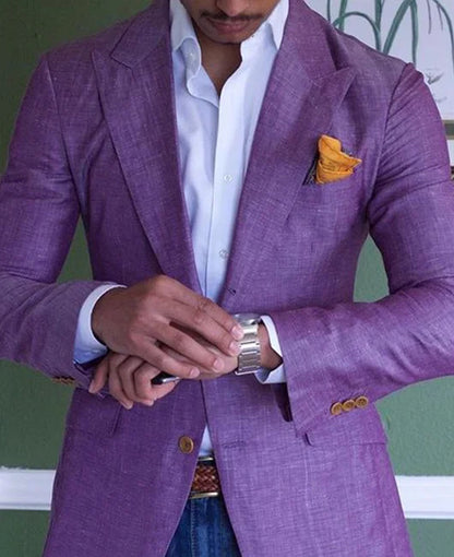Desmond Men's Plaid Blazer - back view